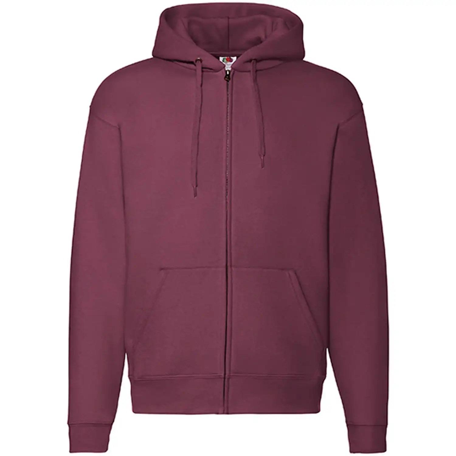 Kapuzen-Sweatjacke PREMIUM "F401" in burgundy, L - Bild 1