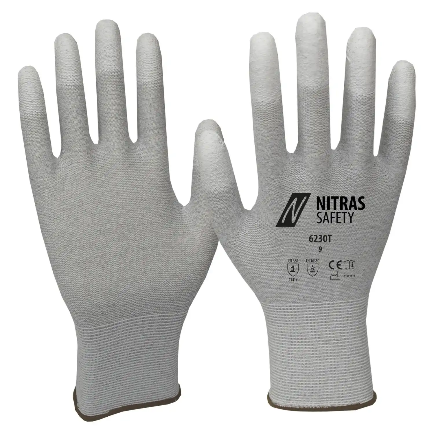 ESD Nylon Montagehandschuhe "6230T" in 10 (XL) - Thumbnail 1