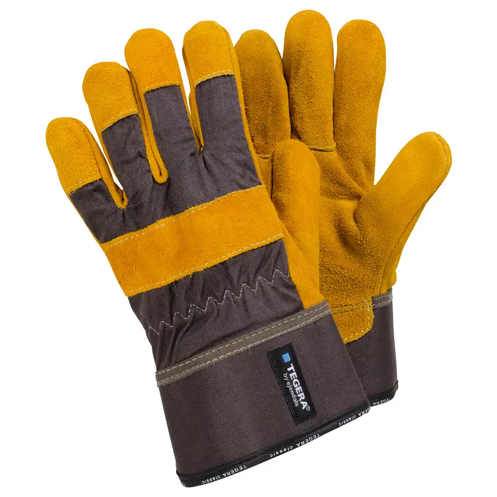 Arbeitshandschuhe 35 Rindsleder m.Reflektor in 9 (L) - Thumbnail 1