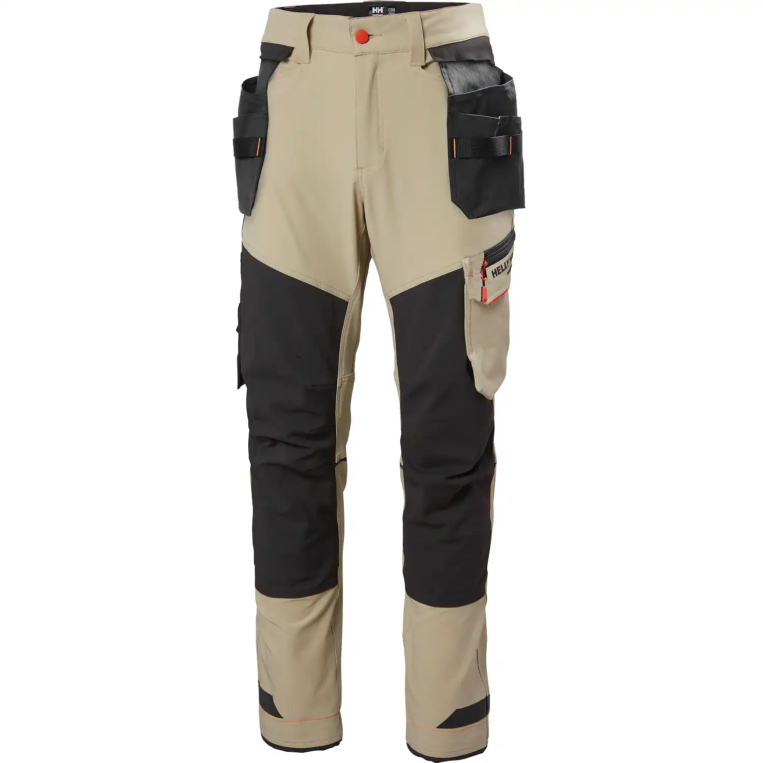 Stretch Handwerkerhose "KENSINGTON" in sand/schwarz, C44 - Thumbnail 1