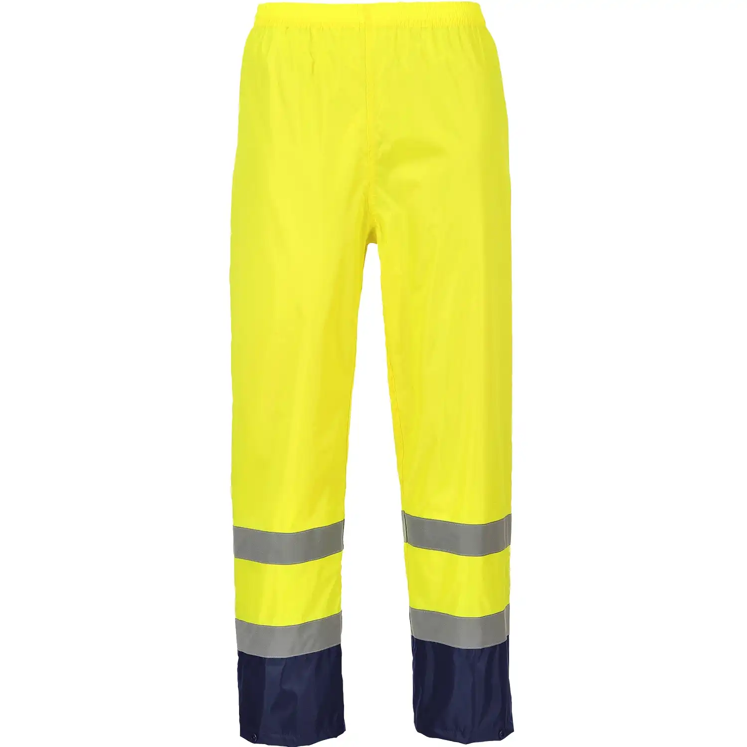 Warnschutz PVC-Regenhose "H444" Kontrast in gelb/marine, XXL - Bild 1