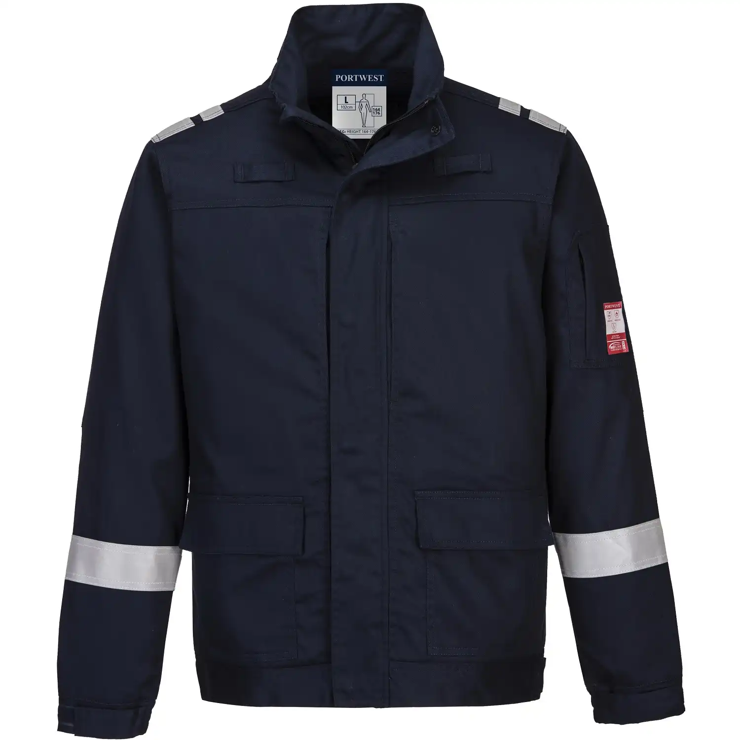 Multinorm Bundjacke "FR601" Bizflame Plus in marine, XL - Thumbnail 1