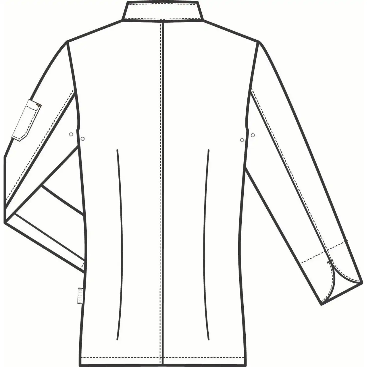 Damen Kochjacke "54001" - GREIFF® in L, Weiß - Thumbnail 4