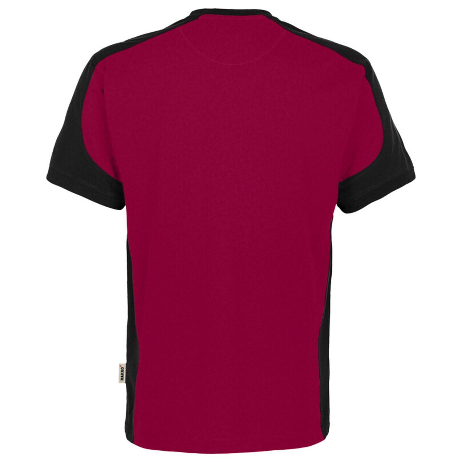 T-Shirt "CONTRAST" MIKRALINAR® ECO in weinrot, XXS - Thumbnail 3