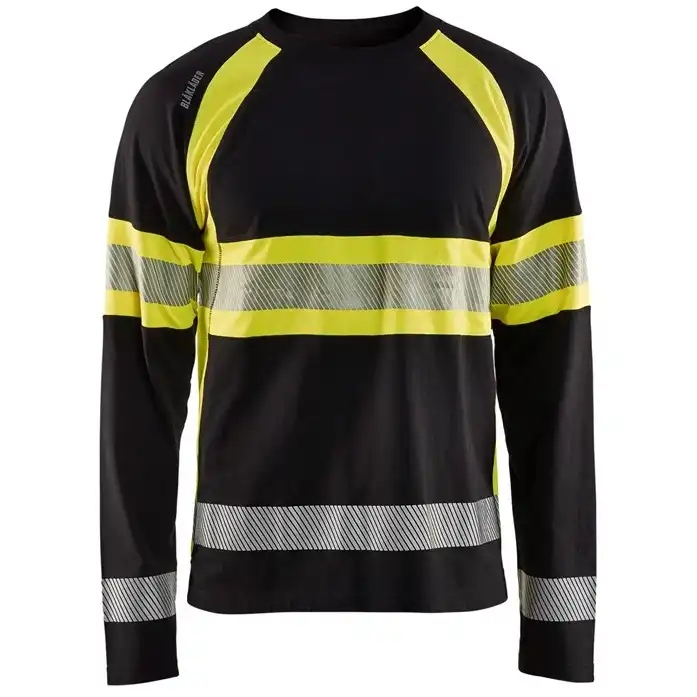 Warnschutz Langarmshirt "3510" in schwarz/gelb, 3XL - Thumbnail 1