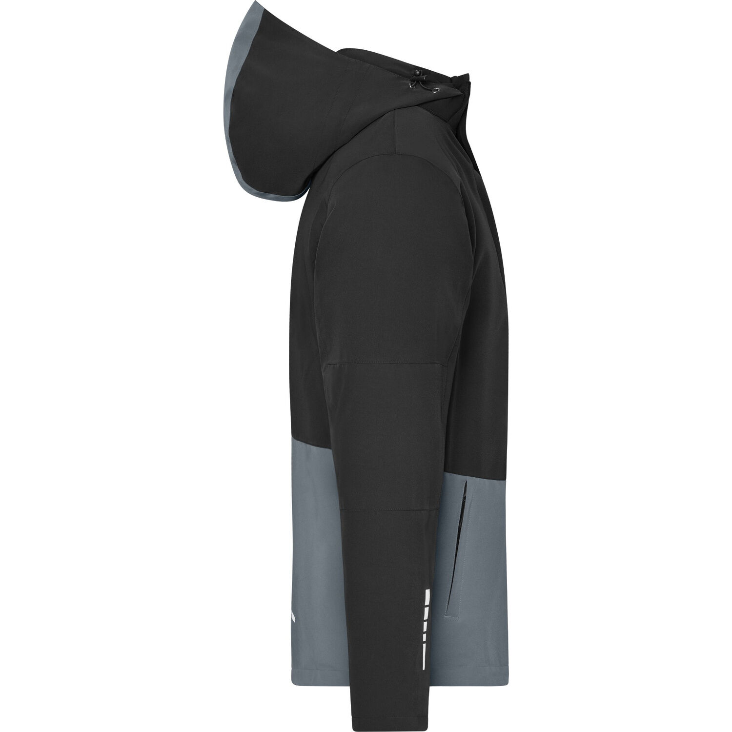 Hardshell Regenjacke "JN1878" in schwarz/grau, L - Thumbnail 2