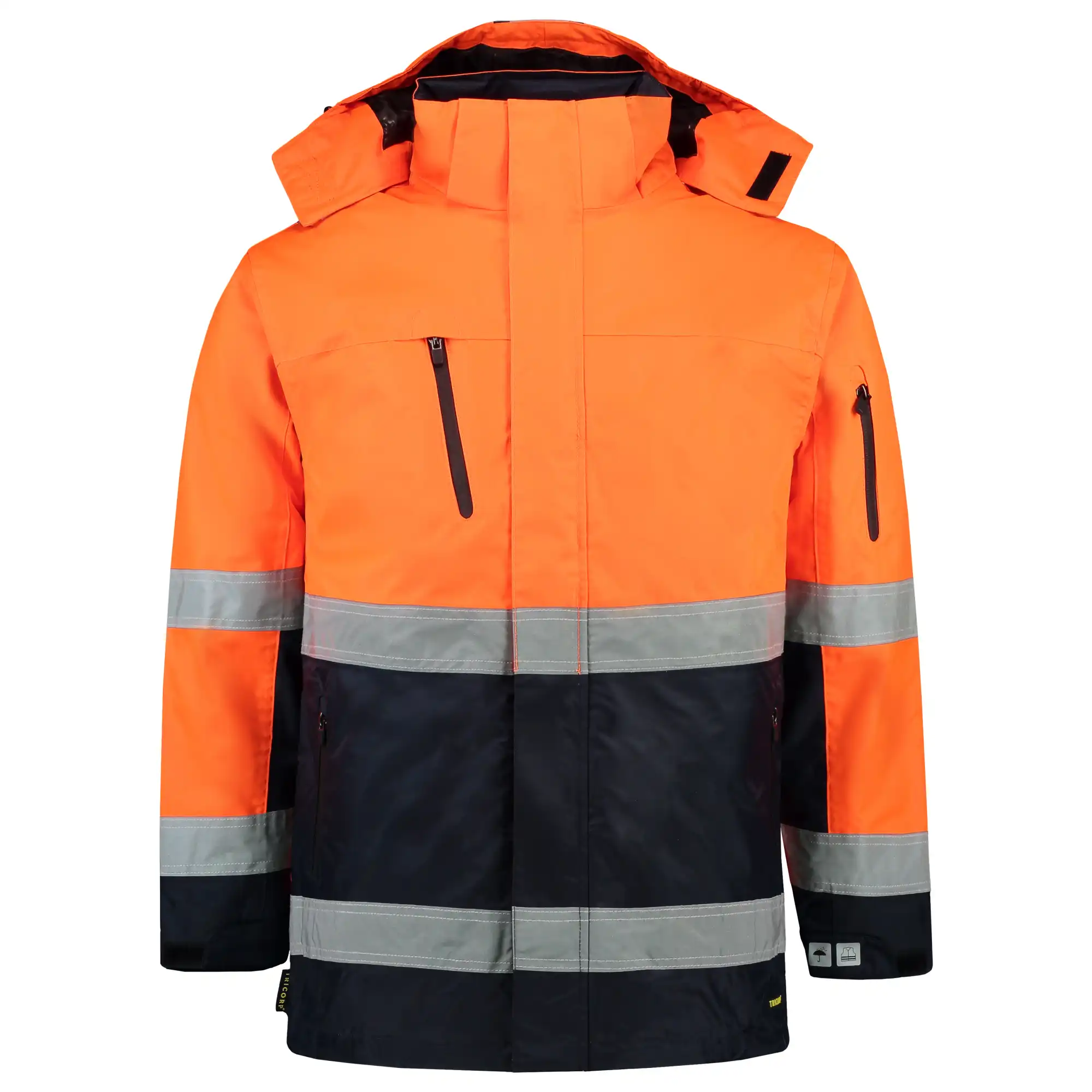 Warnschutz Regenparka 3-in-1 "403004" Safety in orange/navy, 7XL - Thumbnail 1