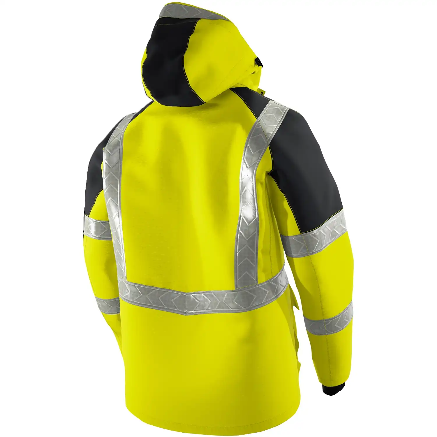 Warnschutz Winterjacke "2033-880" in warngelb/anthrazit, XS - Thumbnail 2