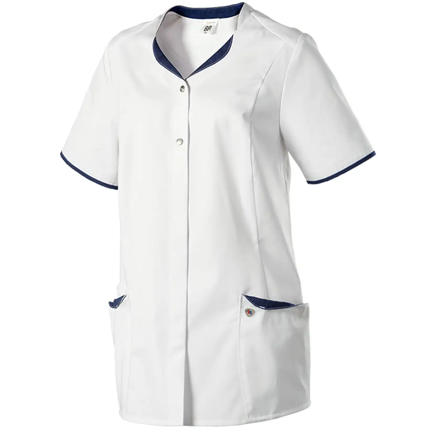 Damen Kasack "1702-485" Med & Care in weiß/nachtblau, XS - Thumbnail 1