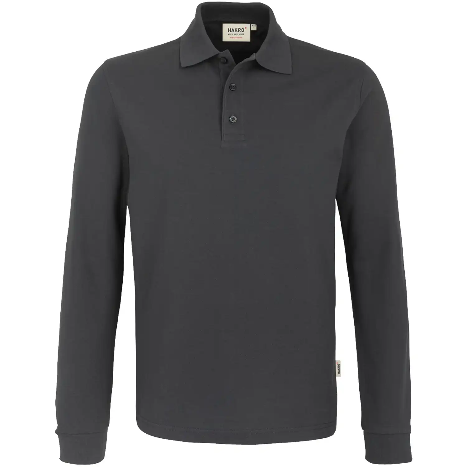 Longsleeve-Poloshirt "PERFORMANCE" 815 in anthrazit, M - Bild 1