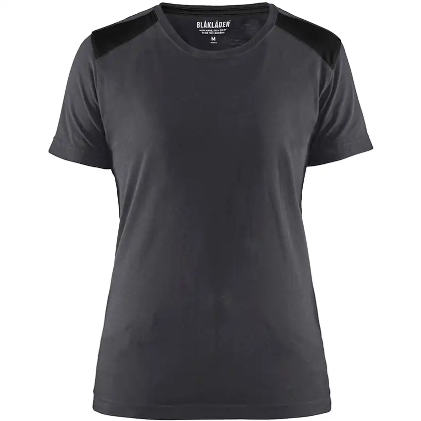 Damen T-Shirt "3479" in mittelgrau/schwarz, L - Thumbnail 1