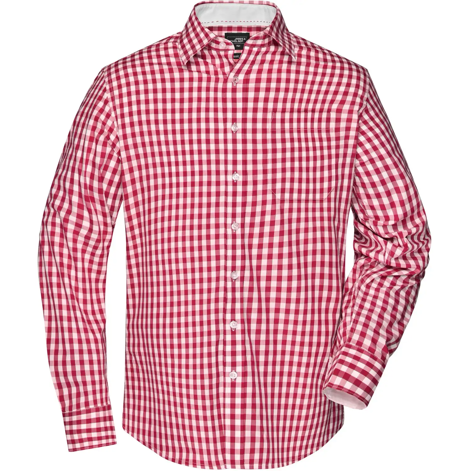 Karo-Hemd "JN617" in red/white, 3XL - Bild 1