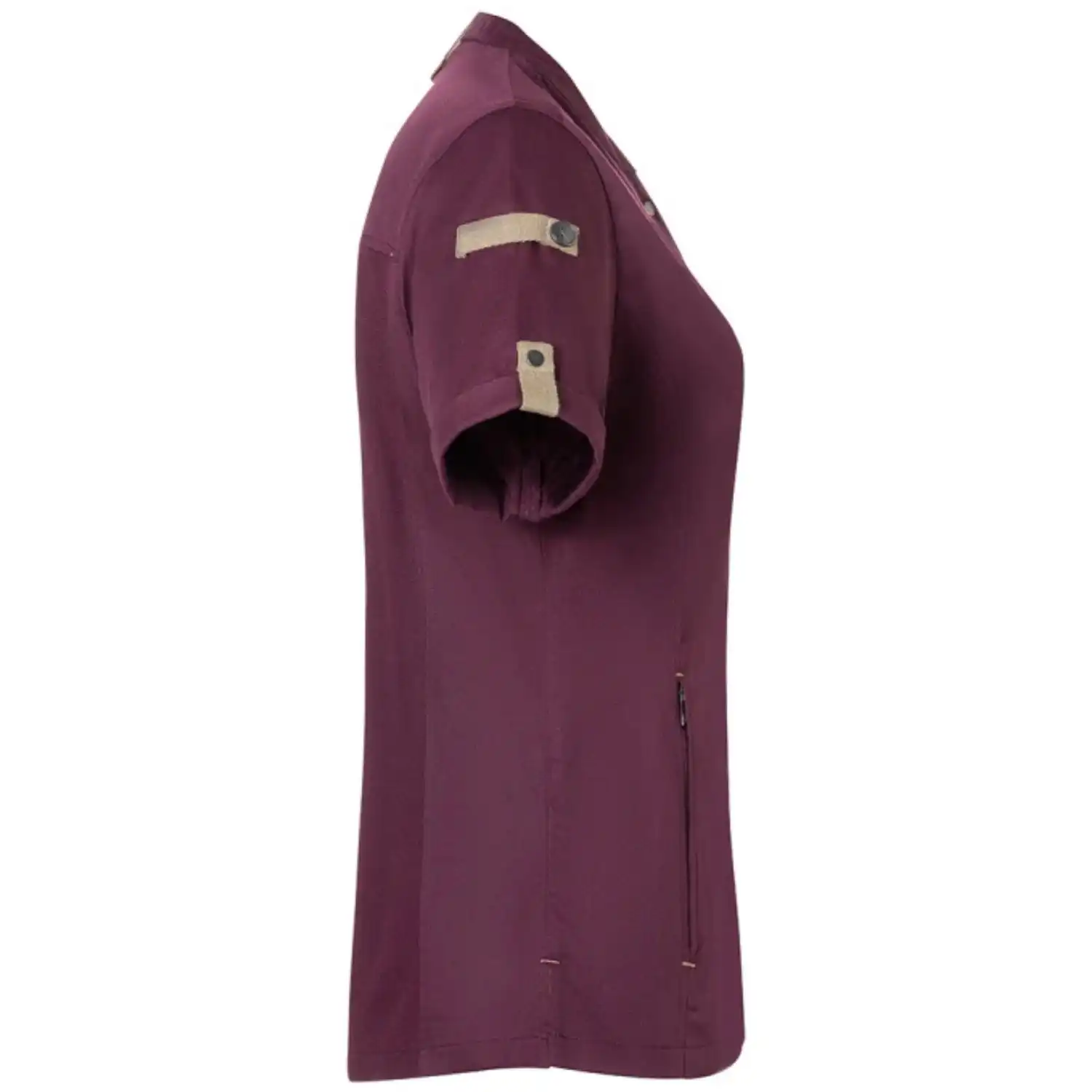 Damen Kochjacke "JF 27" in aubergine, 40 - Thumbnail 3