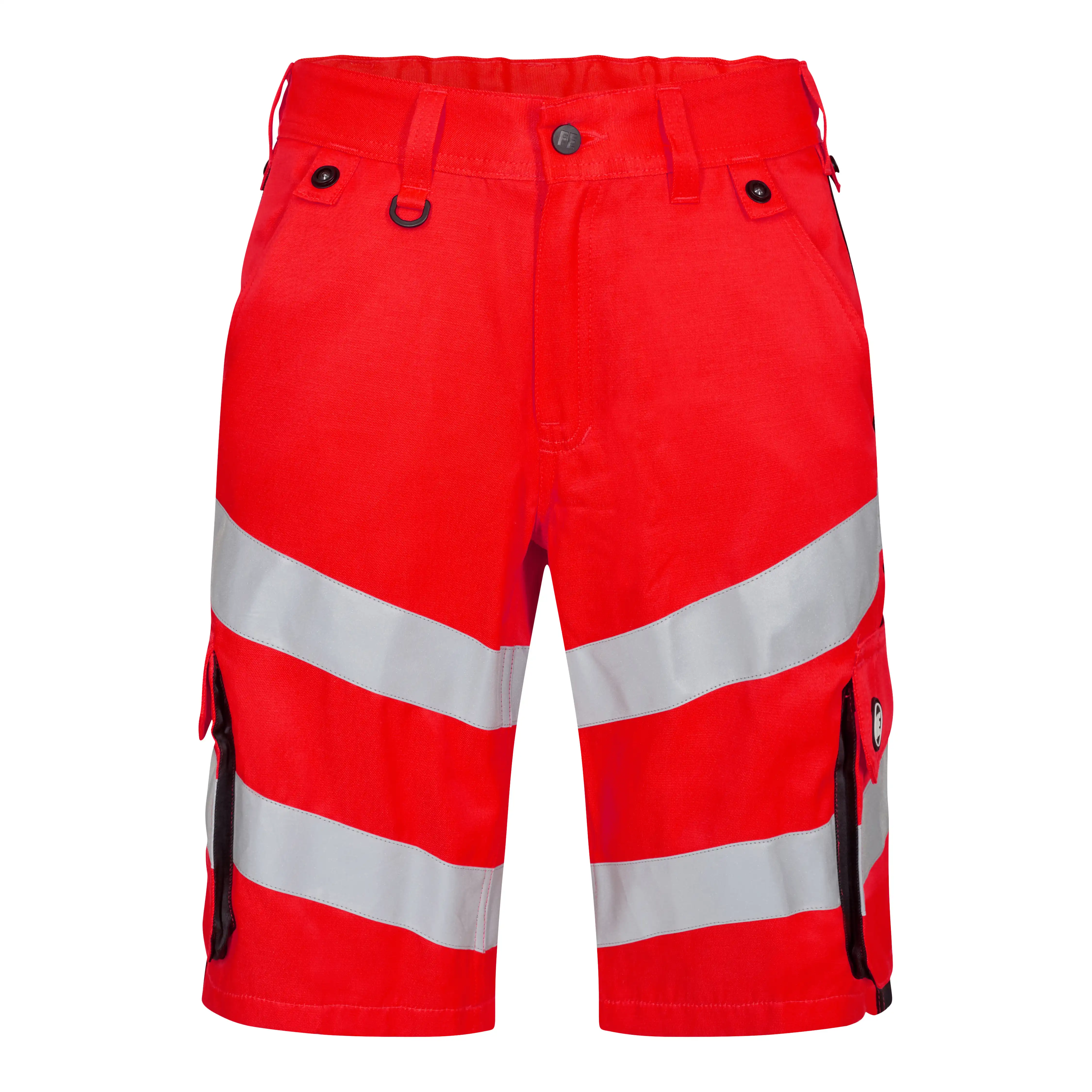 Warnschutz Shorts "6545-319" Safety leicht Kl. 1 in rot/schwarz, 50 - Thumbnail 1