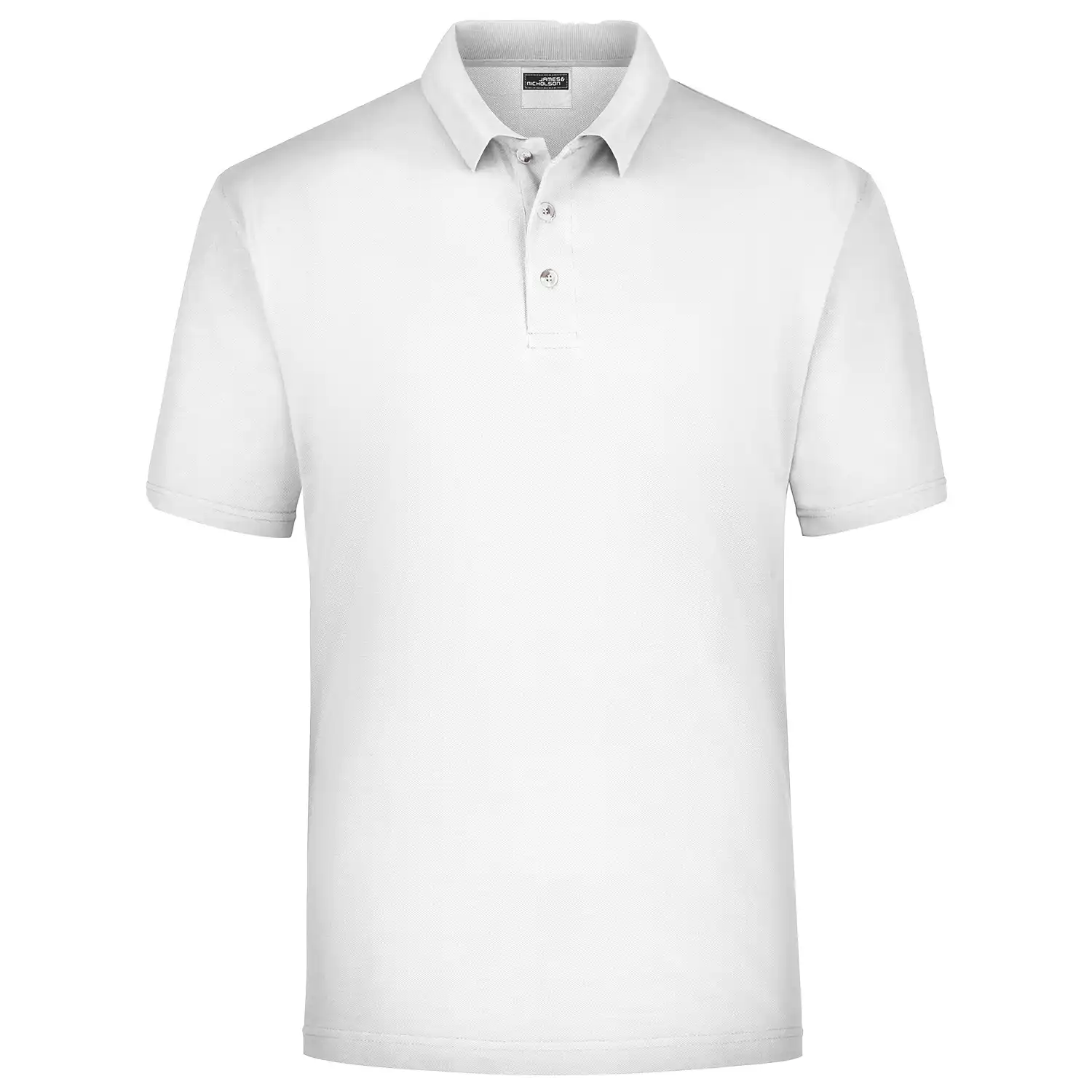 Poloshirt-Piqué Medium "JN020" in white, L - Bild 1