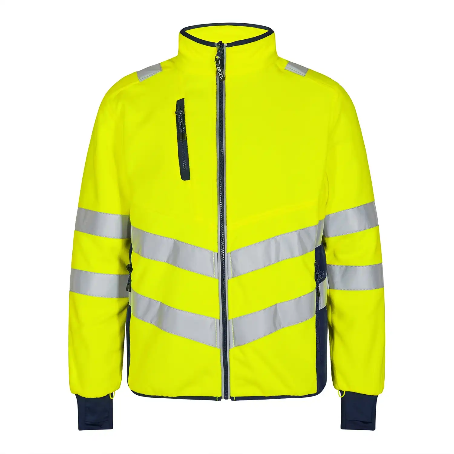 Warnschutz Fleece-Jacke "1192-236" Safety Kl. 2 in gelb/marine, L - Thumbnail 1