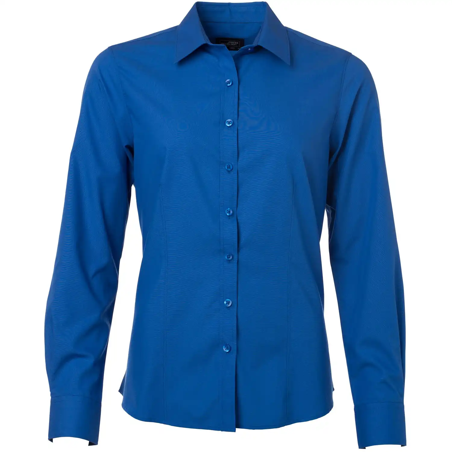 Damen Langarm Bluse "JN677" in royal, M - Thumbnail 1