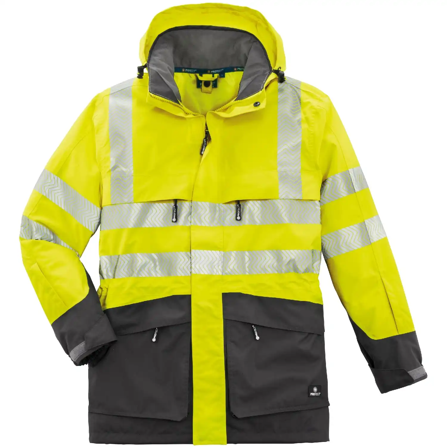 Warn- & Wetterschutzjacke "TAMPA" in leuchtgelb/grau, 6XL - Thumbnail 1