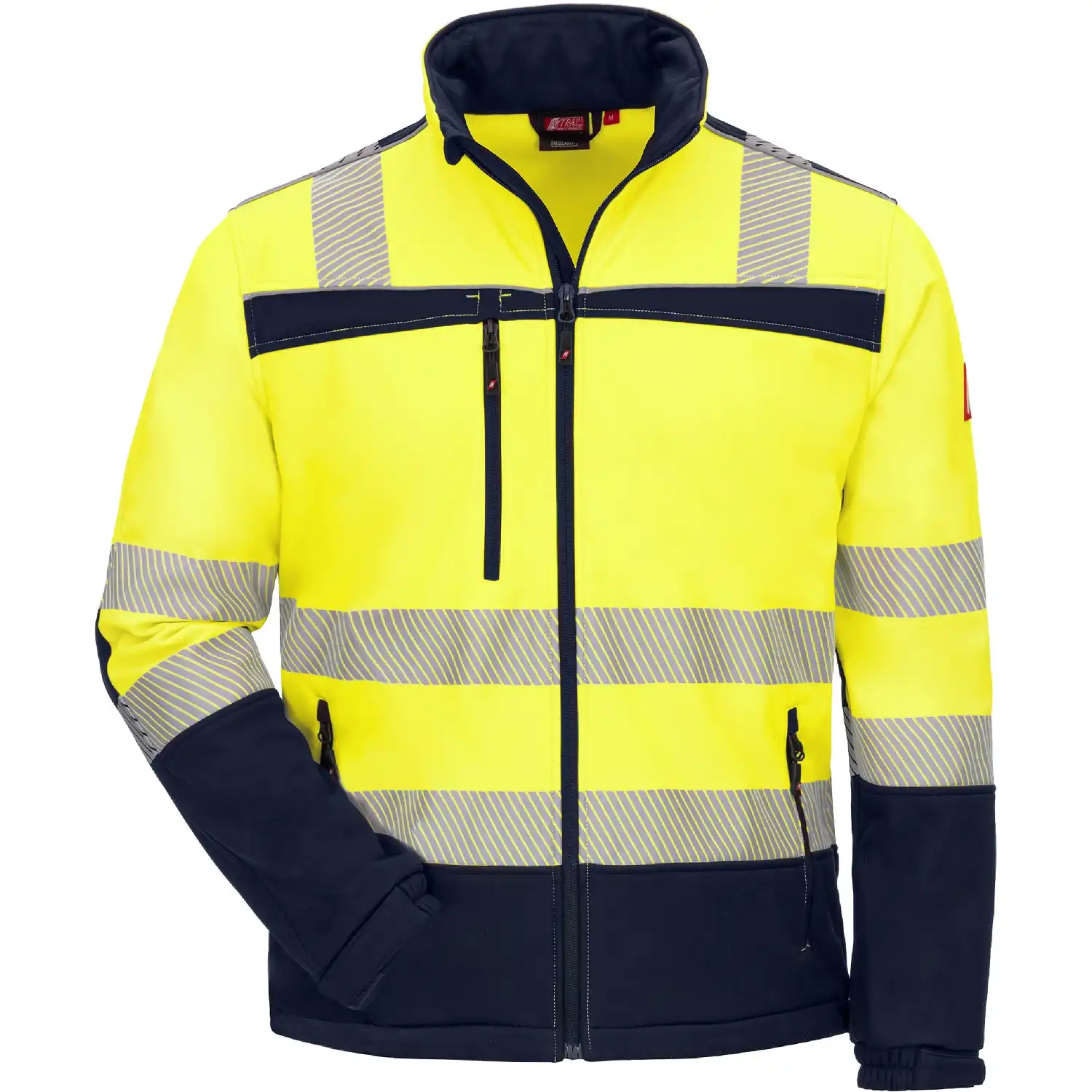 Warnschutz Softshelljacke "MOTION TEX VIZ" in gelb/marine, XXL - Thumbnail 1