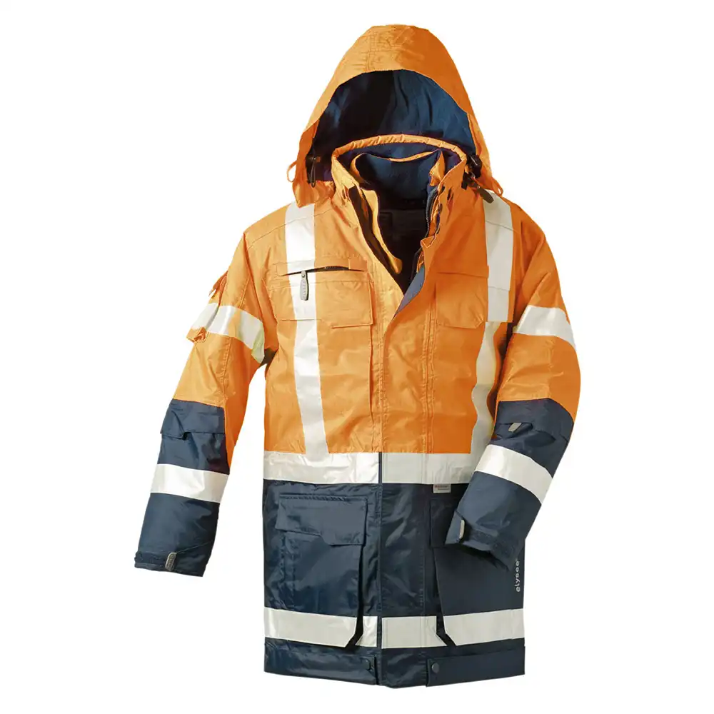 Warnschutz Parka 4-in-1 "WALLACE"orange/marine in M - Thumbnail 1