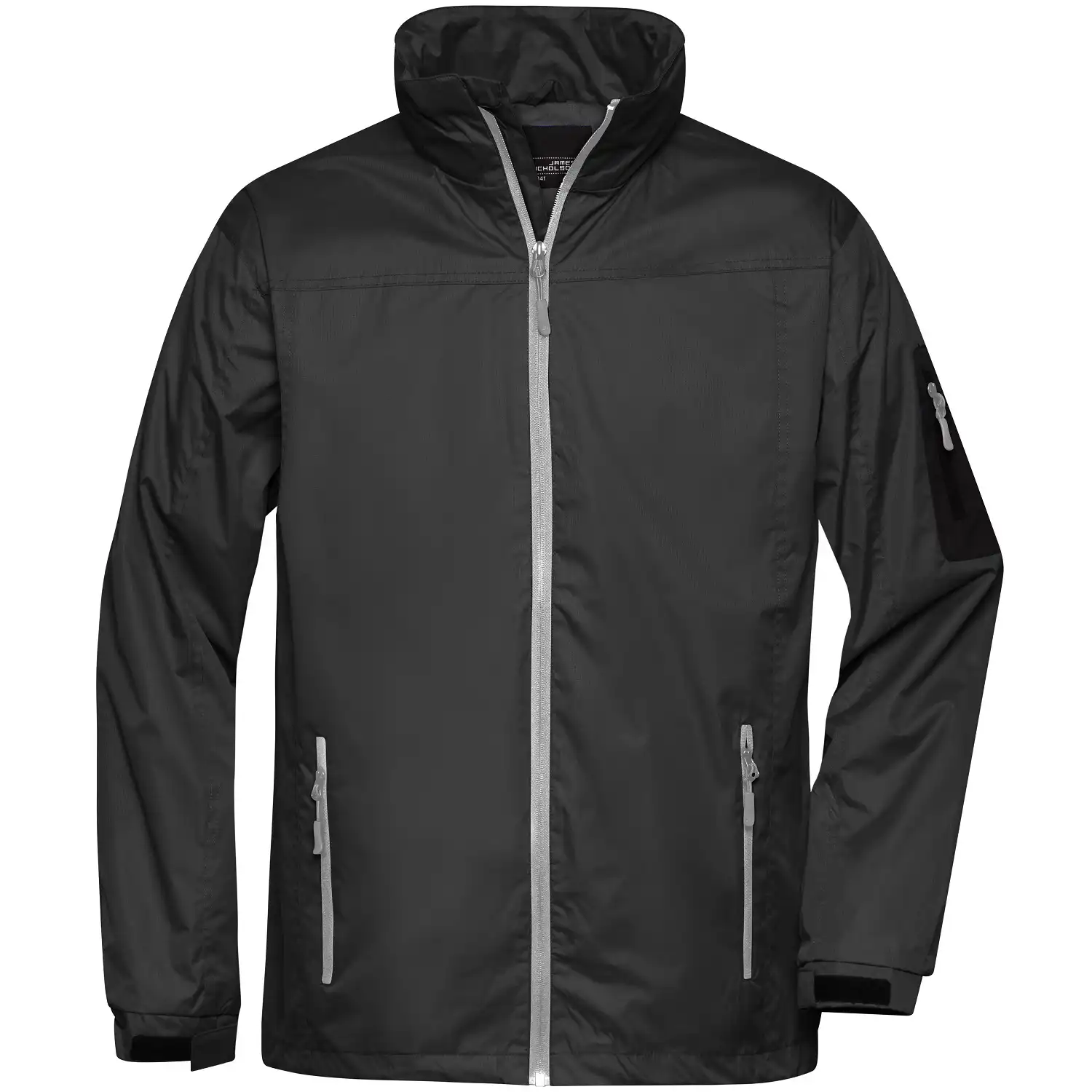 Windbreaker "JN1041" in black/silver, 3XL - Thumbnail 1