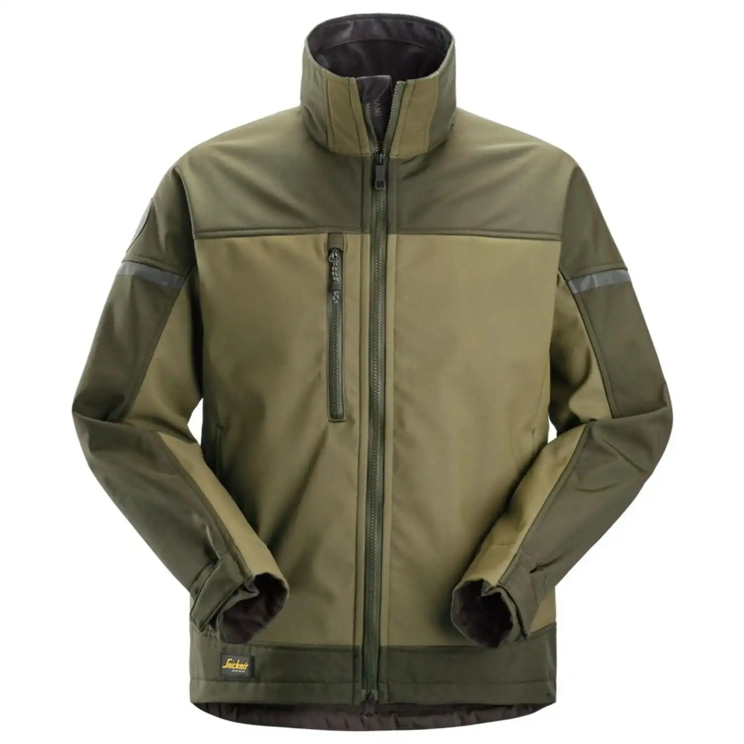 Stretch Softshelljacke "1216" AllroundWork in khaki, L - Thumbnail 1