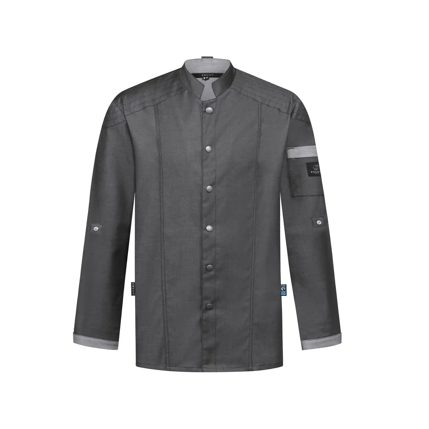 Herren Kochjacke "55721" in anthrazit, L - Thumbnail 1