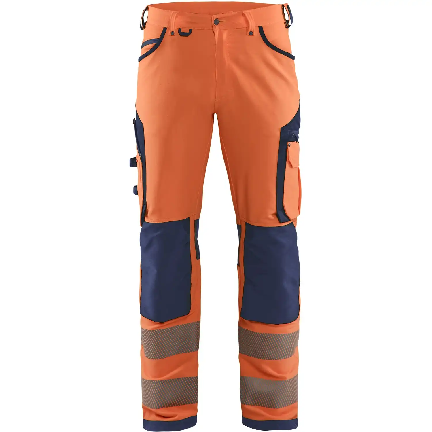 Warnschutz Stretch-Bundhose Kl. 2 "1197" in orange/marine, C144 - Thumbnail 1