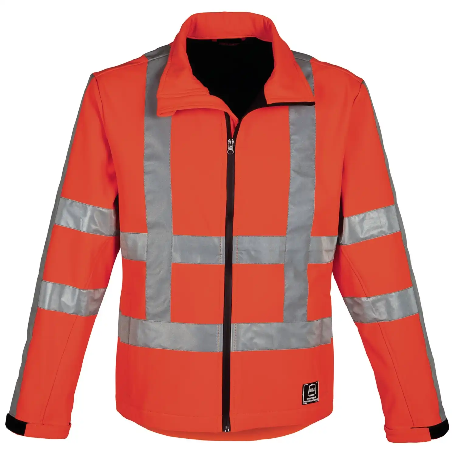 Warnschutz Softshelljacke "40058" High Visibility orange in XXL - Thumbnail 1