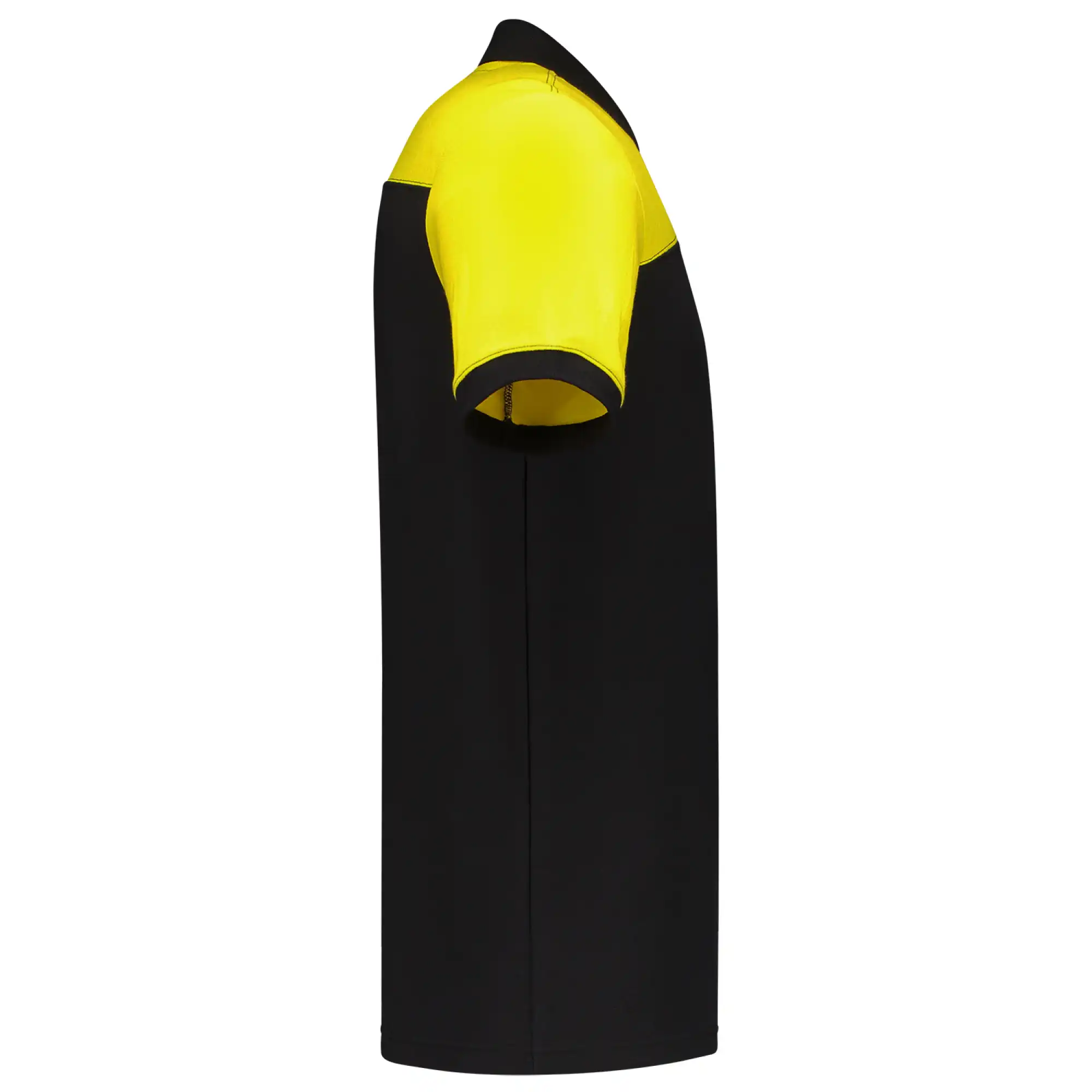 Polo-Shirt Bicolor "202006" Workwear in black/yellow, XS - Thumbnail 3