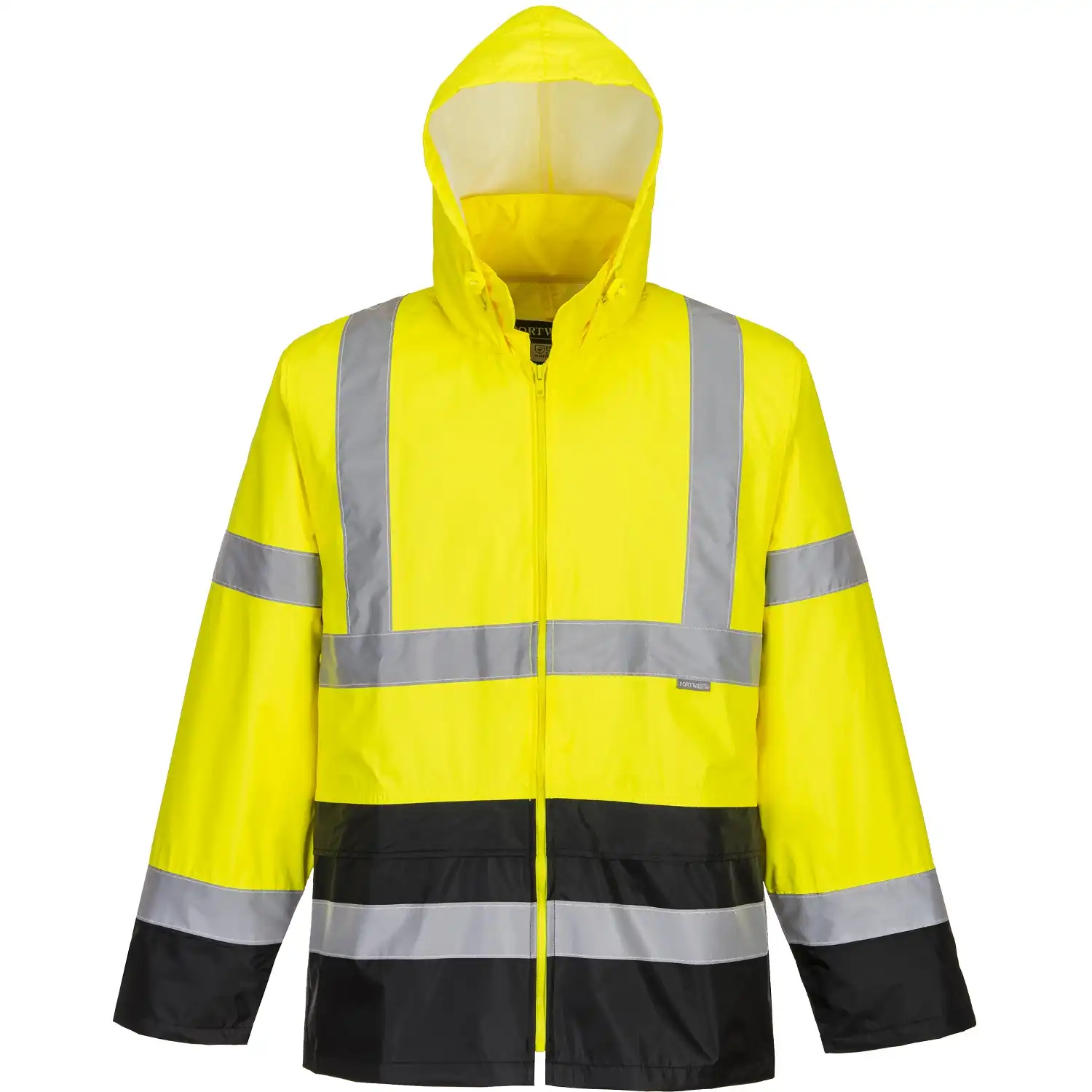 Warnschutz PVC-Regenjacke "H443" Kontrast in gelb/schwarz, L - Bild 1