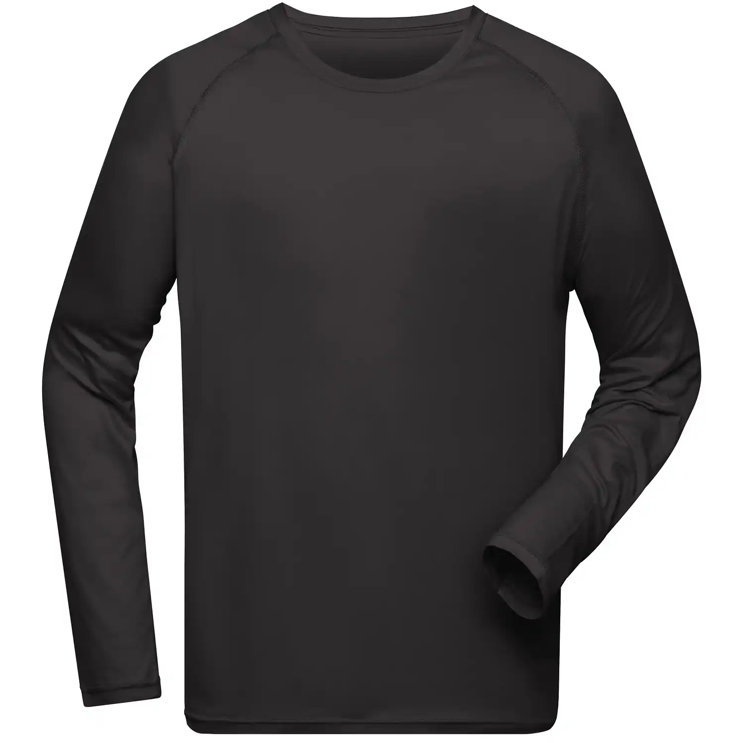 Langarm Funktionsshirt "JN522" in black, XXL - Bild 1