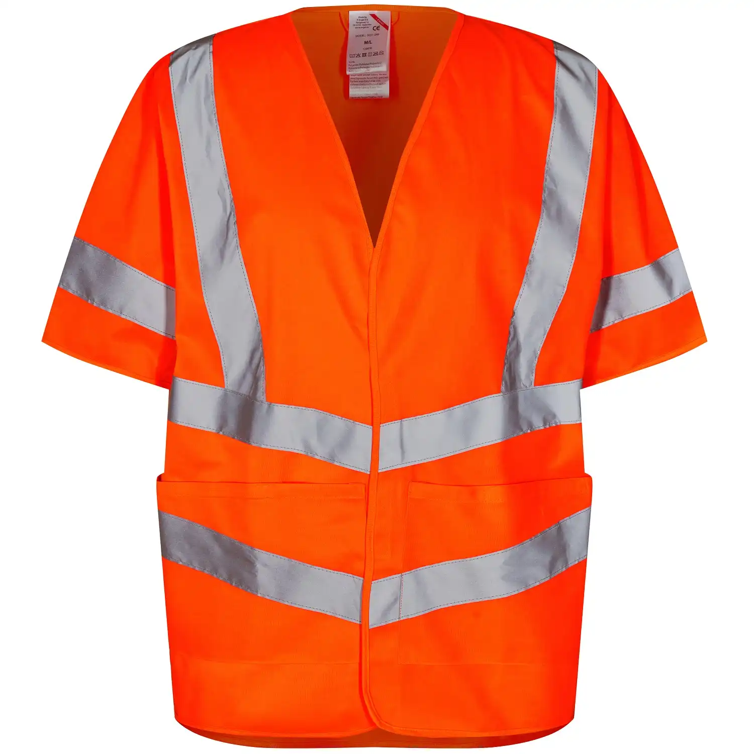 Warnschutz Verkehrsweste kurzarm "5031-240" Safety in Orange, XL/XXL - Thumbnail 1