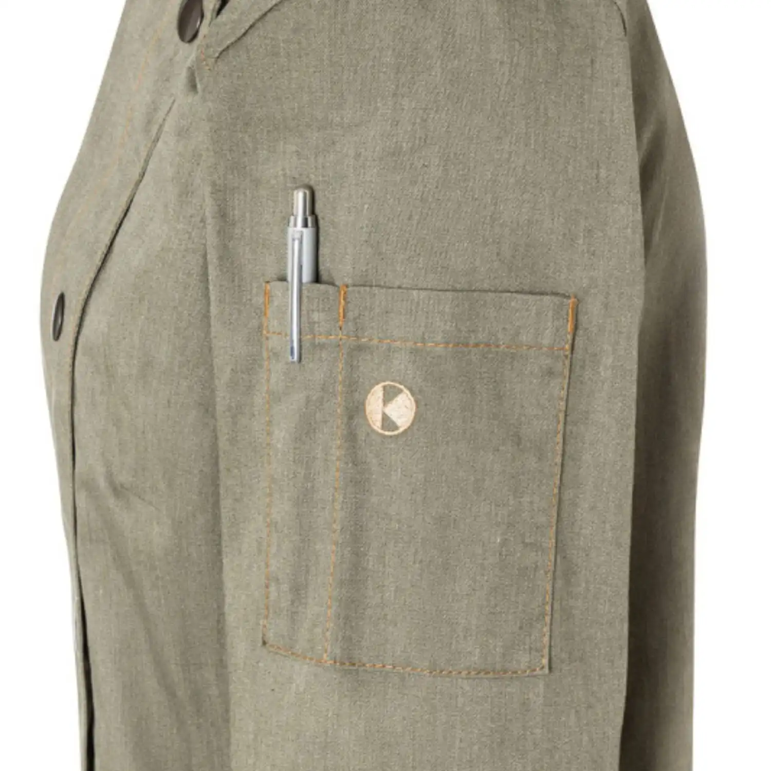 Damen Kochjacke Jeans "JF 20" in 34, vintage moosgrün - Thumbnail 5