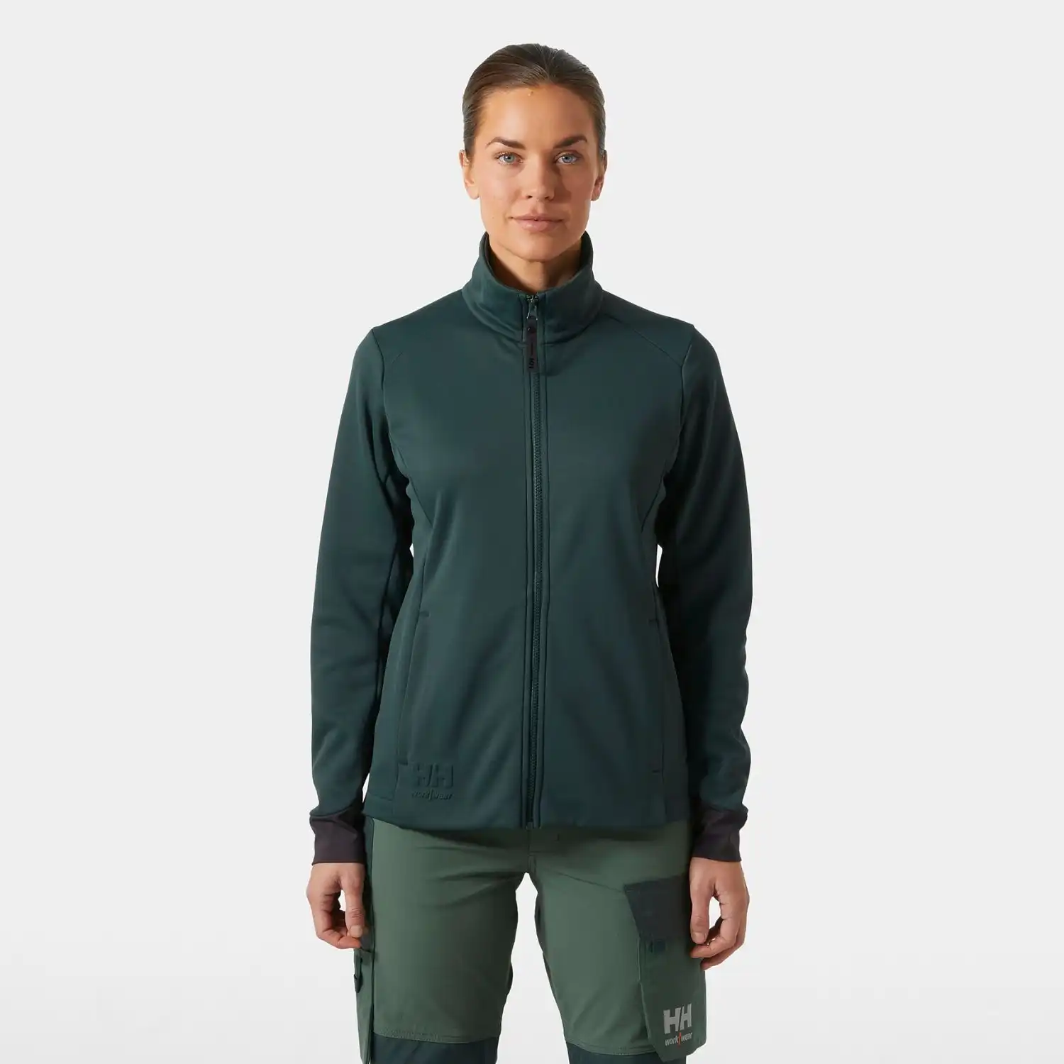 Damen Funktionsjacke "W TECH MIDLAYER" in fichtengrün, XS - Thumbnail 3