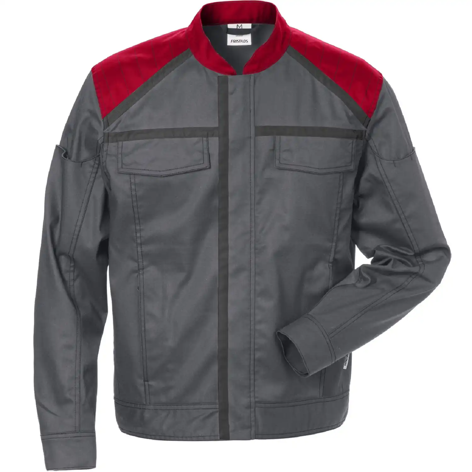 Bundjacke "4555 STFP" Fusion Skarup in grau/rot, XS - Thumbnail 1