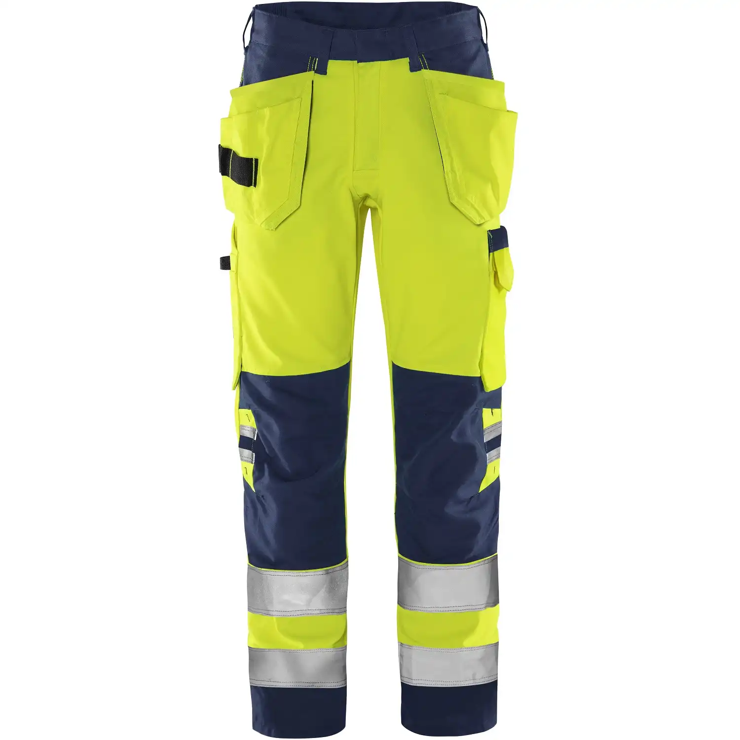 Warnschutz Handwerkerhose Kl. 2 "2641 GPLU" Green Trofta in gelb/marine, C50 - Thumbnail 1