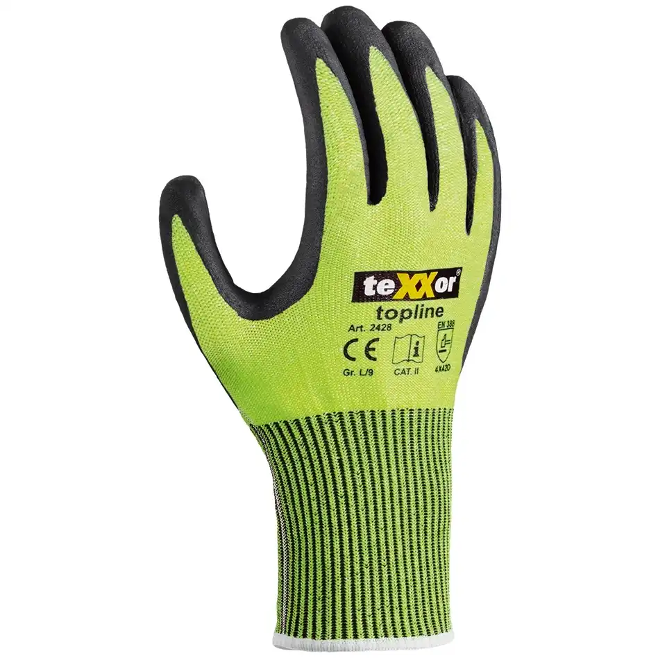 Schnittschutz Strickhandschuhe mit besandeter Nitrilbeschichtung in 7 (S) - Thumbnail 1