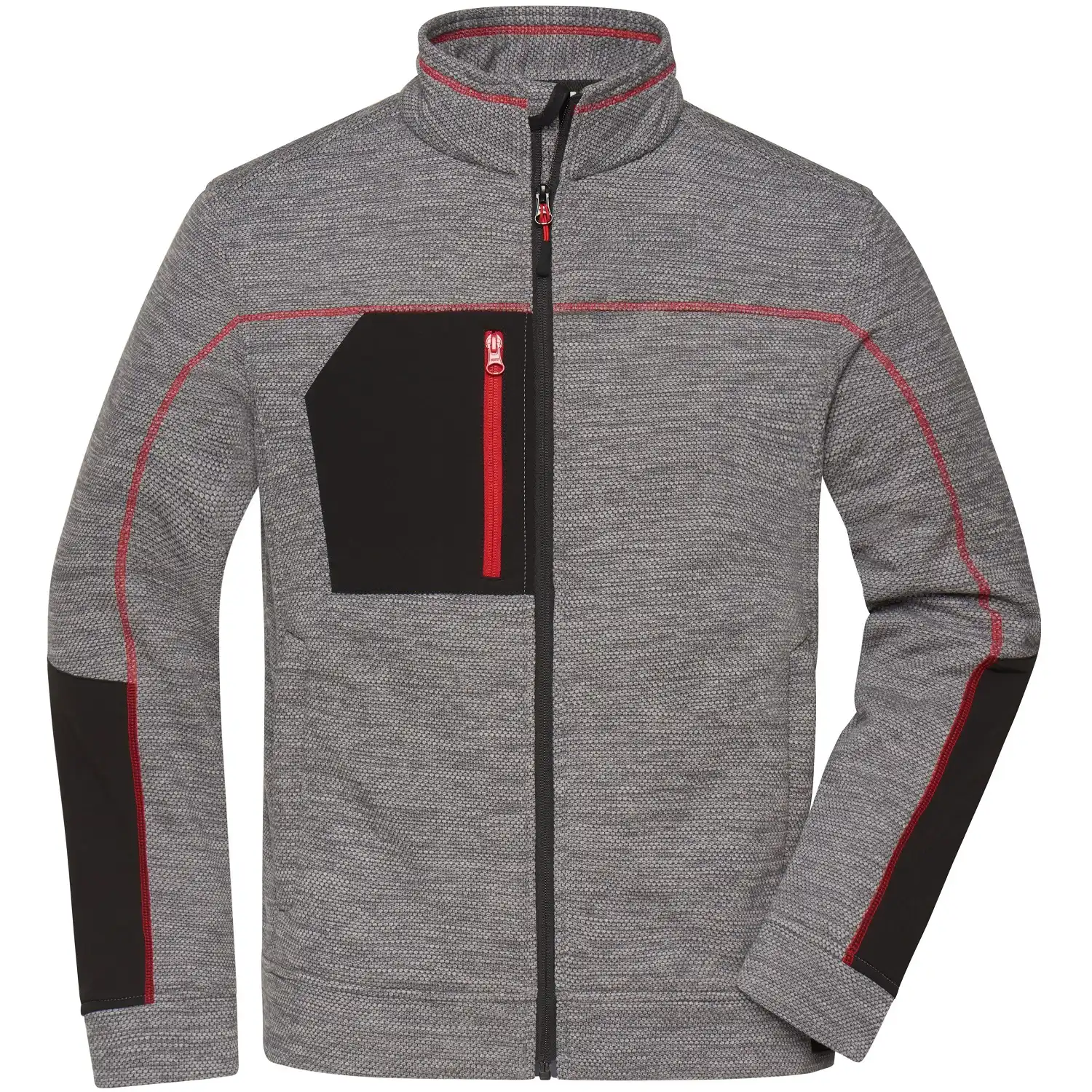 Fleecejacke "JN1818" in carbon-melange, XS - Bild 1