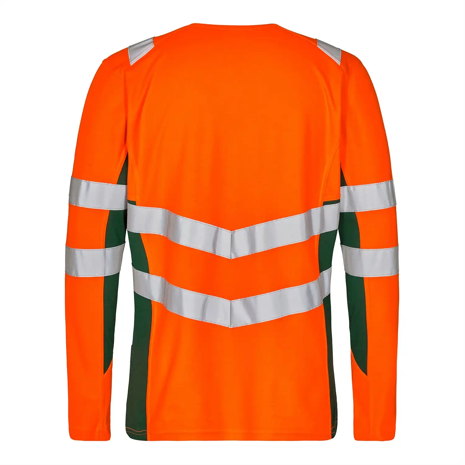 Warnschutz Langarmshirt "9545-182" Safety in orange/grün, L - Thumbnail 2