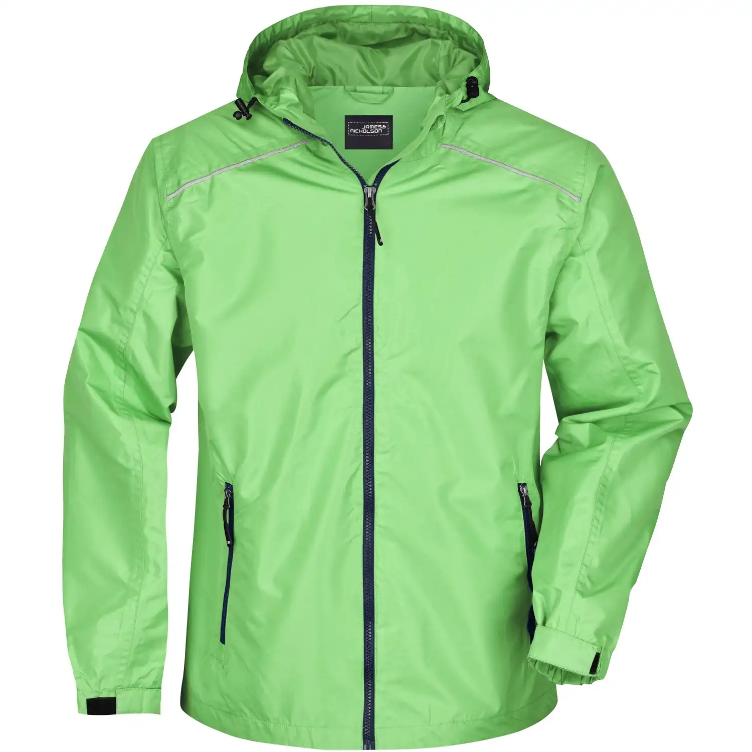 Regenjacke "JN1118" in spring-green/navy, L - Thumbnail 1