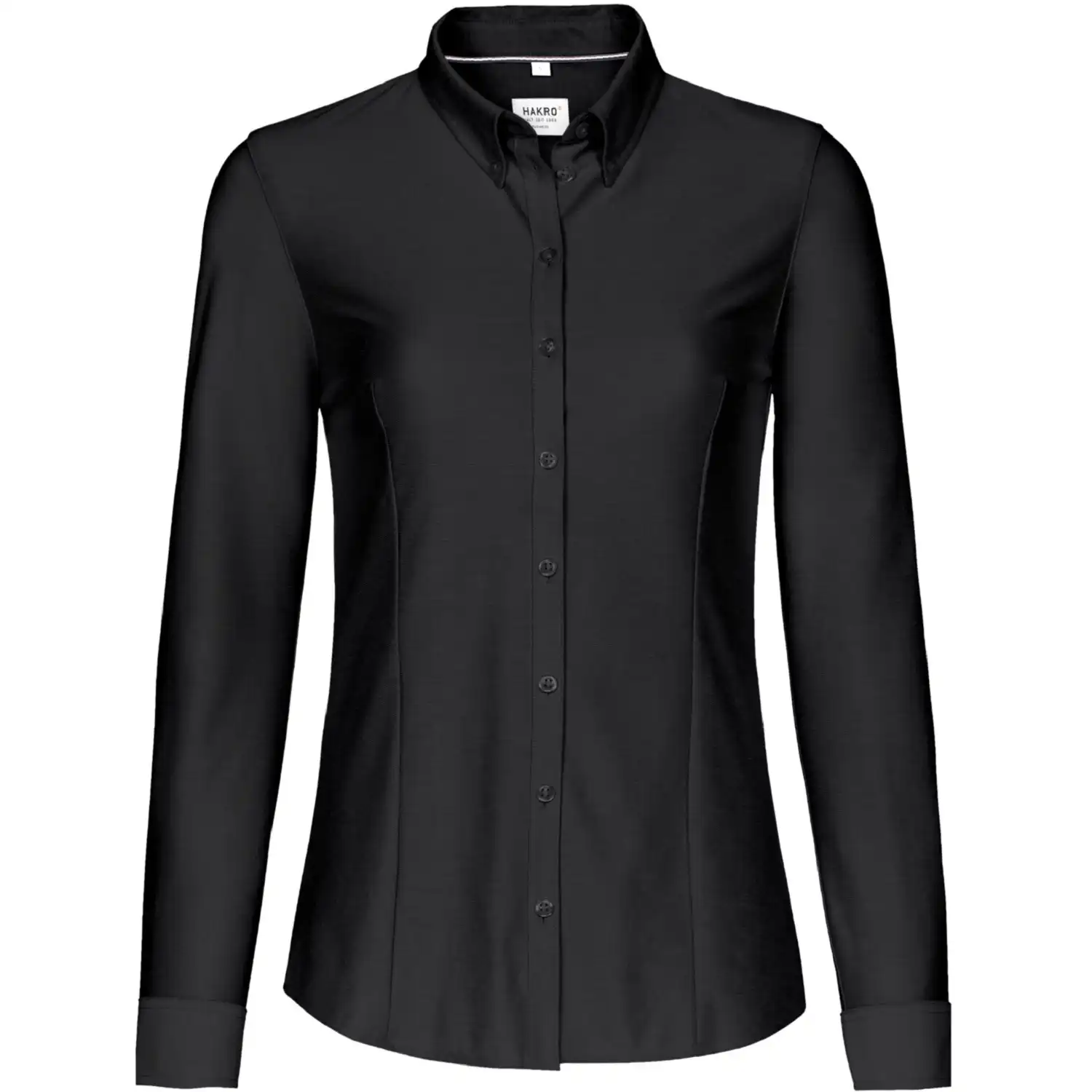 Bluse "NATURAL STRETCH" 129 langarm in schwarz, L - Thumbnail 1