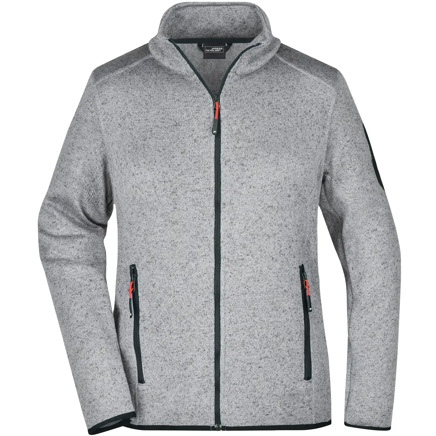 Damen Strickfleece-Jacke "JN761" in light-grey-melange, S - Bild 1
