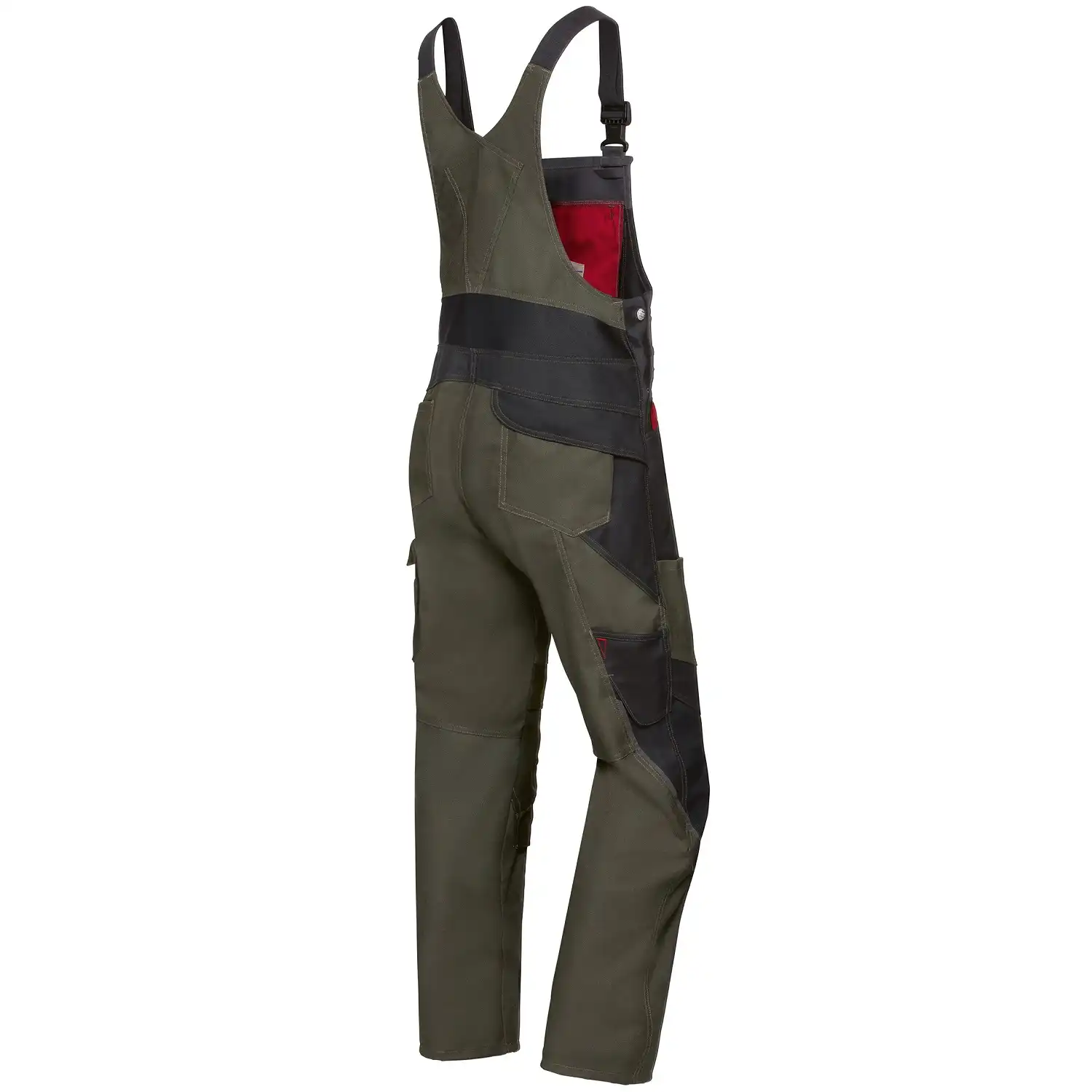 Latzhose "1821-565" Bplus Green in oliv/schwarz, 44/46 - Thumbnail 2