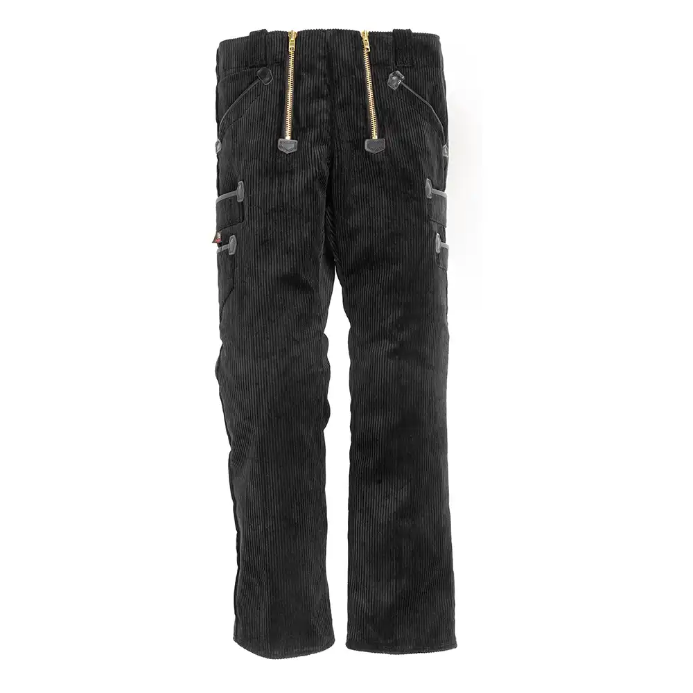 Zunfthose Trenkercord-Dreidraht mit Echtleder "EGON" schwarz in 52 - Thumbnail 1