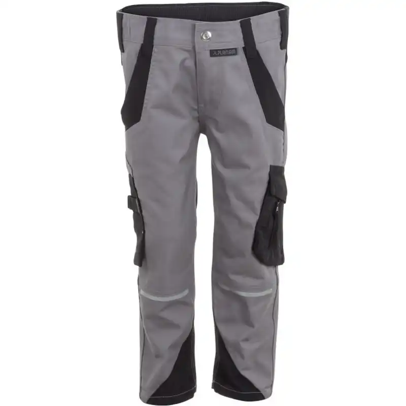 Kinder Stretch-Bundhose "Norit" in zink/schwarz, 110/116 - Thumbnail 1