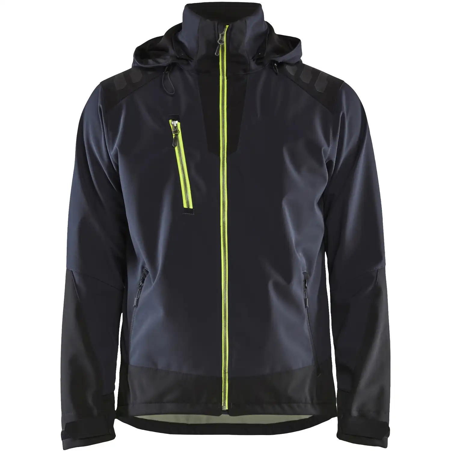 Softshelljacke "4749" in dunkelmarine/gelb, L - Thumbnail 1