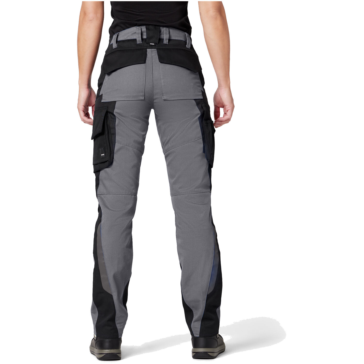 Damen Arbeitshose "ANNETTE" in grau/schwarz, 48 - Thumbnail 4