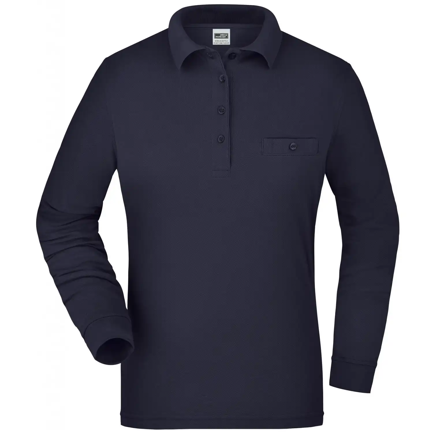 Damen Langarm Poloshirt "JN865" in navy, XXL - Bild 1