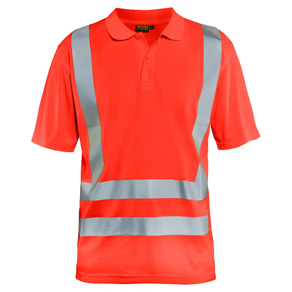 Warnschutz Polo-Shirt mit UV-Schutz "3391" in hellrot, 3XL - Thumbnail 1